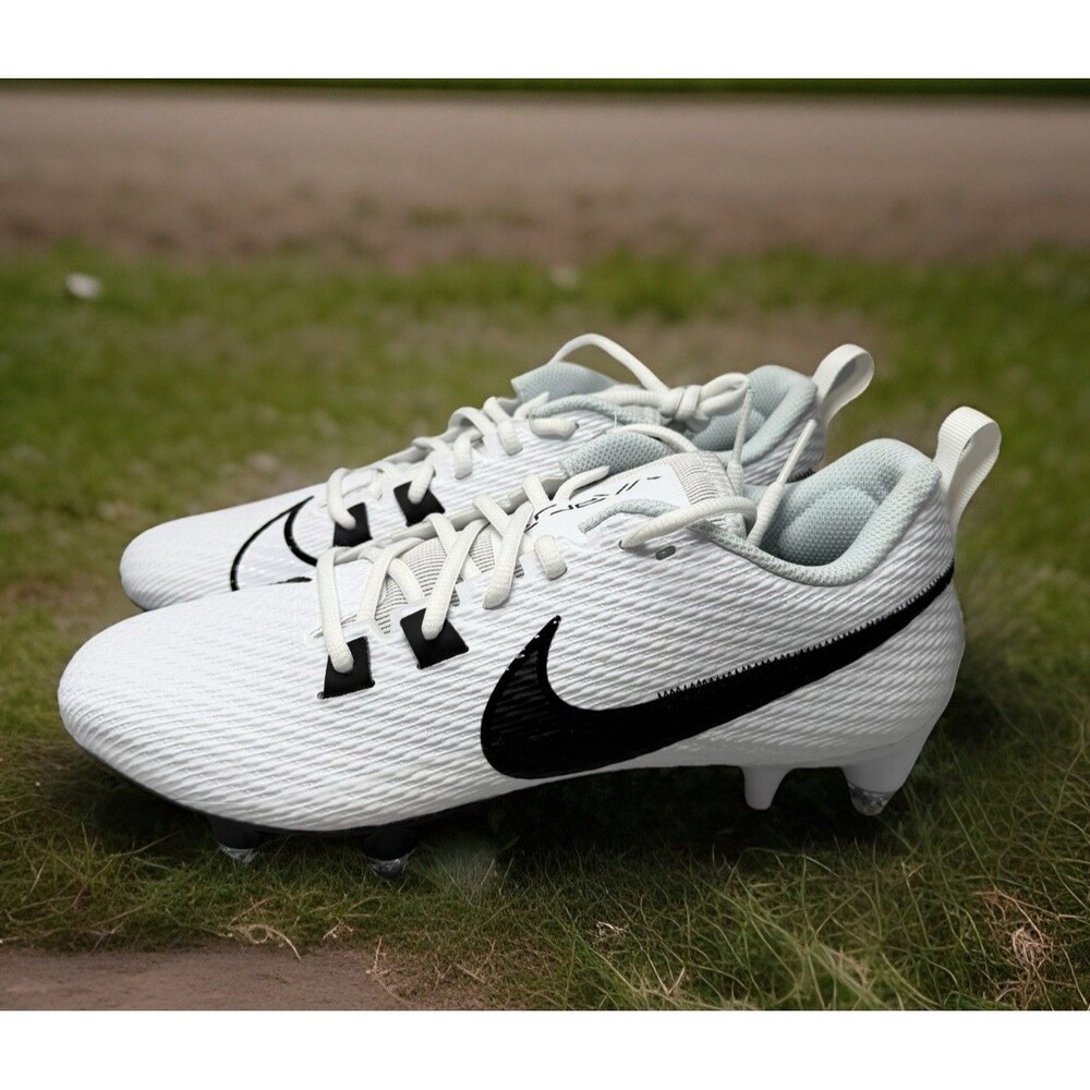 Nike Men Vapor Edge Speed 360 Football White Black Studs Cleats FJ7094-100 Sz 10
